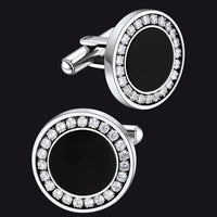 Wedding Black Onyx Cufflinks for Men Groom