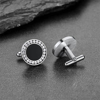 Wedding Black Onyx Cufflinks for Men Groom