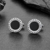 Wedding Black Onyx Cufflinks for Men Groom