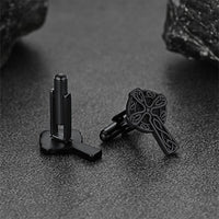 Irish Celtic Cross Cufflinks in Stainless Steel for Men