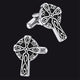 Irish Celtic Cross Cufflinks in Stainless Steel for Men