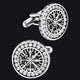 Nordic Viking Vegvisir Compass Cufflinks for Men