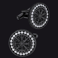 Nordic Viking Vegvisir Compass Cufflinks for Men