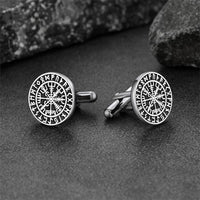 Nordic Viking Compass Cufflinks for Men