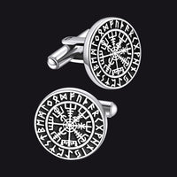 Nordic Viking Compass Cufflinks for Men