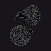 Nordic Viking Compass Cufflinks for Men