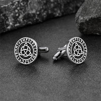 Nordic Viking Rune Celtic Knot Cufflinks for Men
