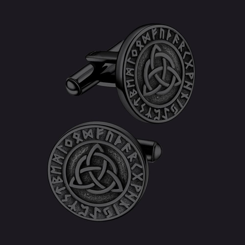 Nordic Viking Rune Celtic Knot Cufflinks for Men