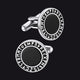 Men's Black Onyx Cufflinks with Viking Rune