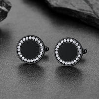Wedding Black Onyx Cufflinks for Men Groom