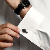 Irish Celtic Cross Cufflinks in Stainless Steel for Men