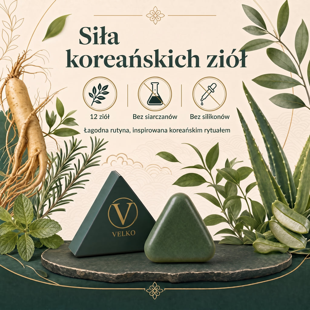 Koreańskie Naturalne Mydło Wzmacniające | 12 Naturalnych Ziół